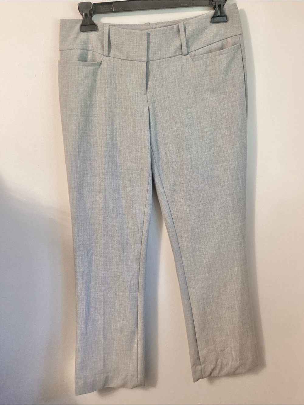 The Limited Drew Fit Dress Work Pants 0 Heathered Gray Straight Leg Low Rise